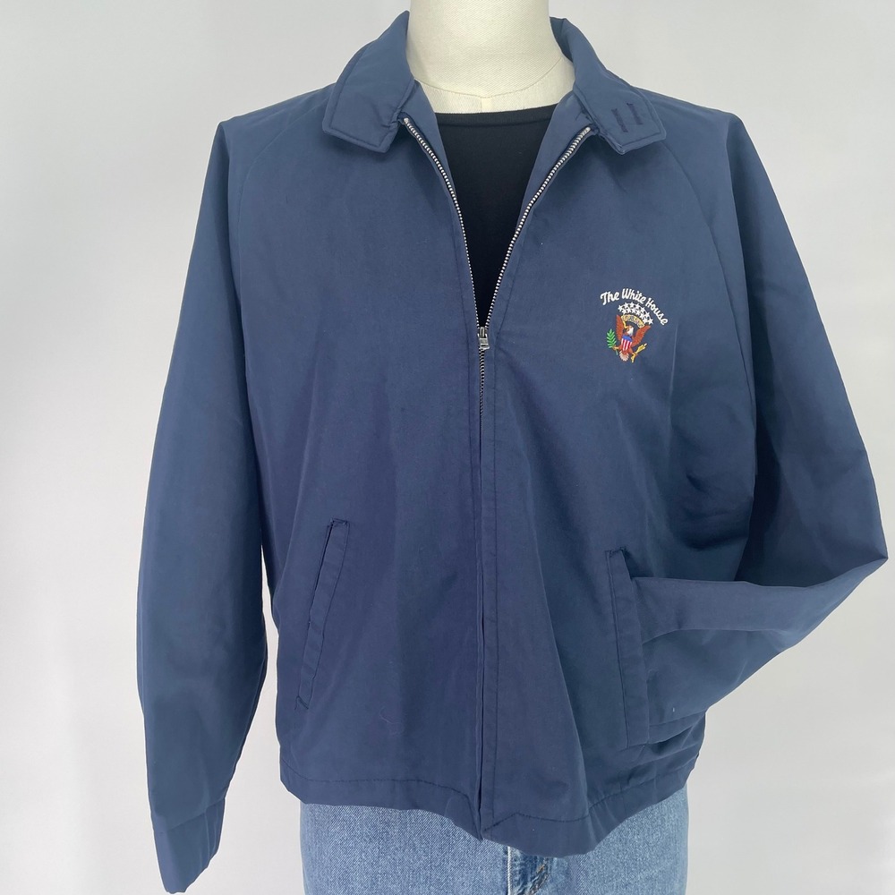 Vintage White House Full Zip Jacket Birdie By Richard A. Leslie Mens L USA Made